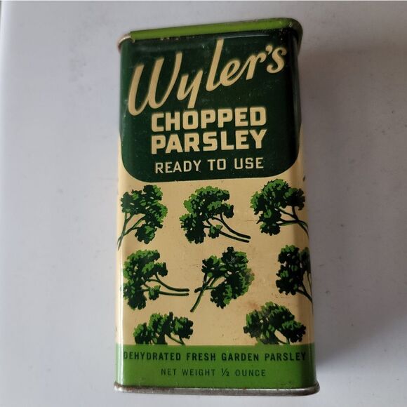 Antique Wylers Chopped Parsley Tin - Picture 1 of 1
